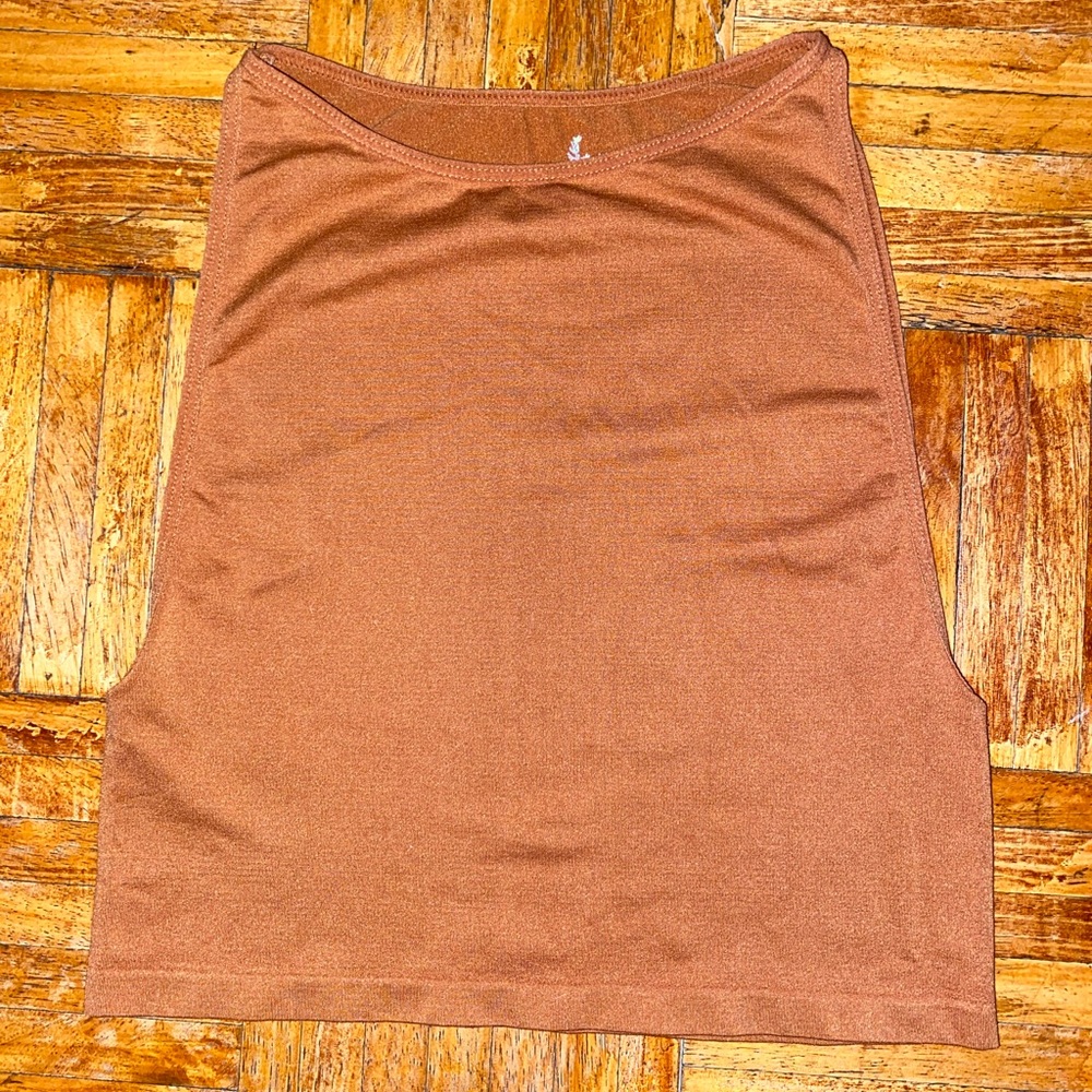 Free People burnt orange cropped tank